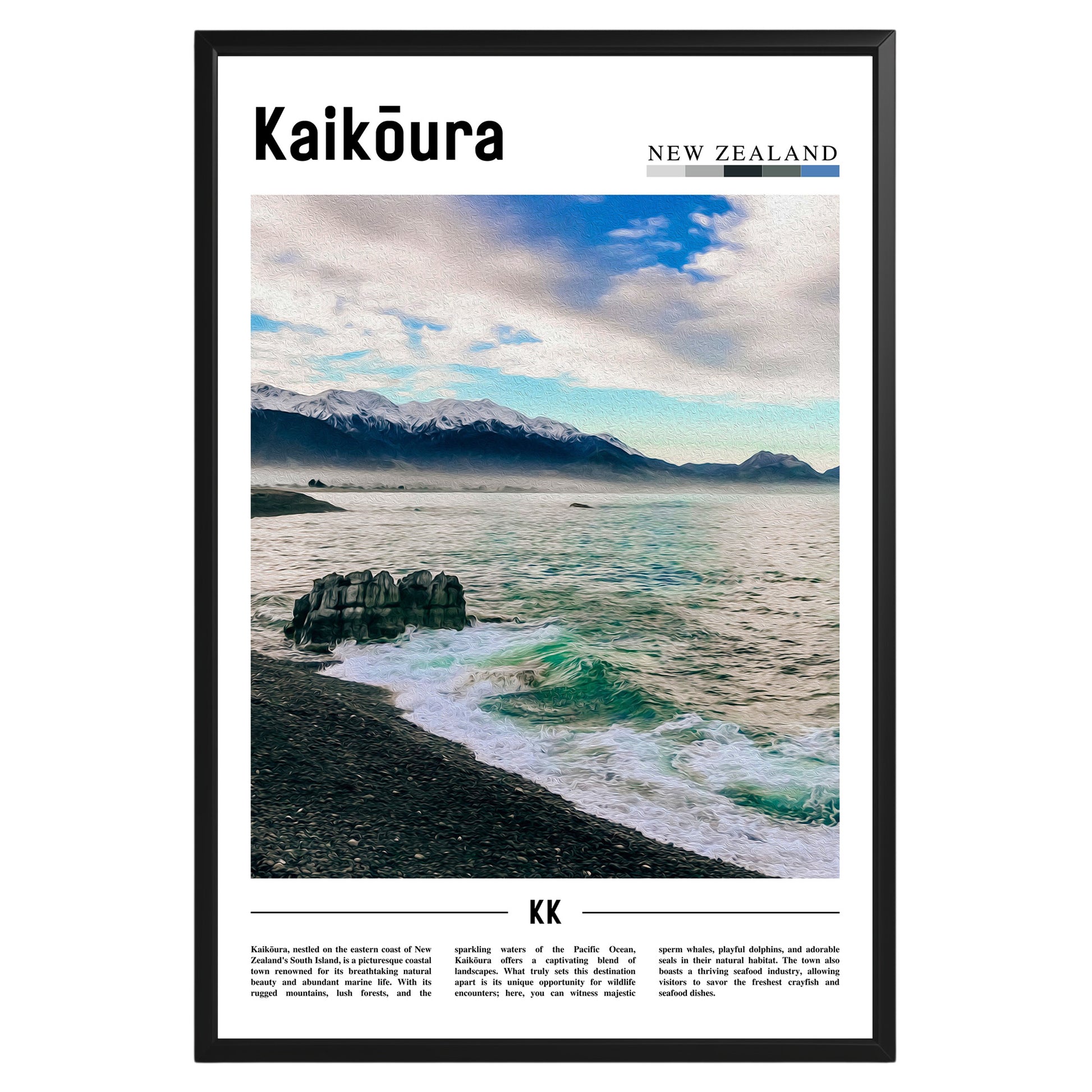 Kaikōura New Zealand Photographic Poster