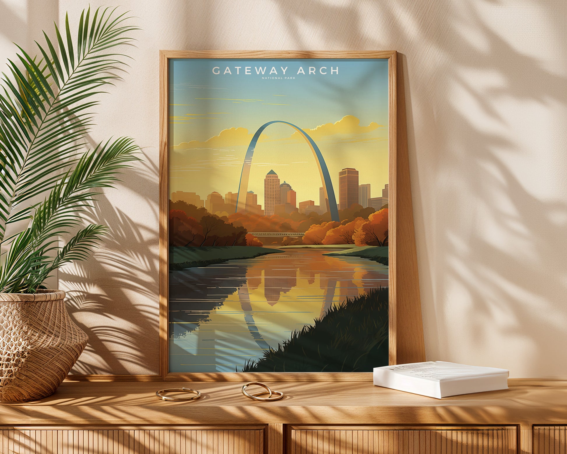 Gateway Arch National Park Retro Poster - GroovyGrove