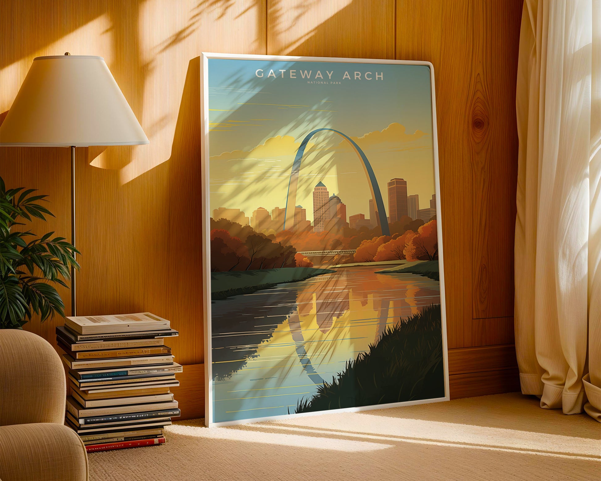 Gateway Arch National Park Retro Poster - GroovyGrove