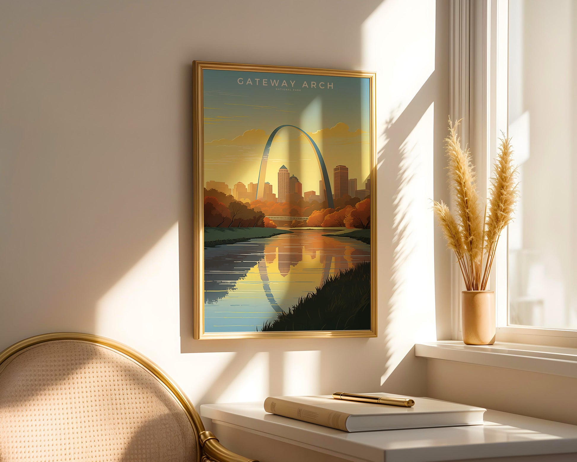 Gateway Arch National Park Retro Poster - GroovyGrove