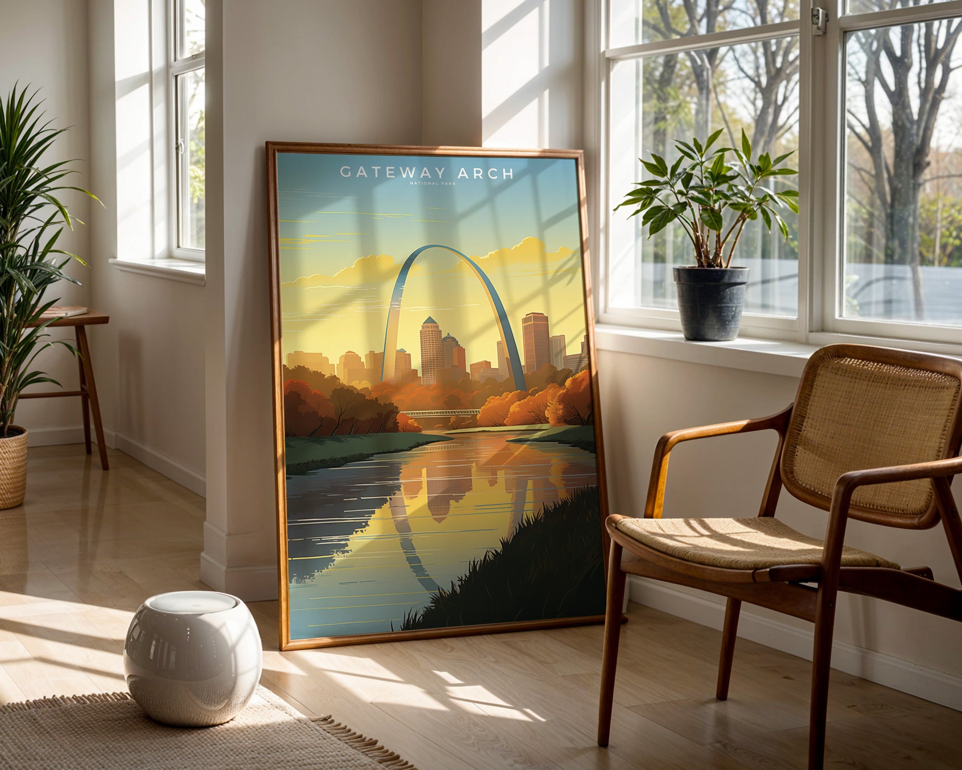 Gateway Arch National Park Retro Poster - GroovyGrove