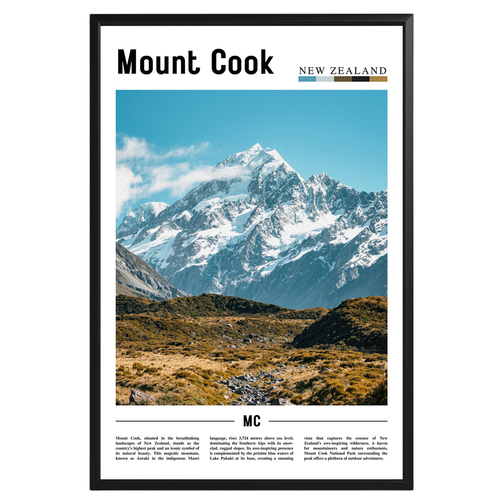 Mount Cook New Zealand Photographic Poster