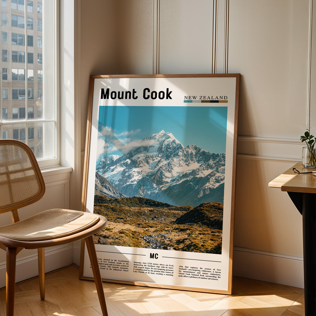 Mount Cook New Zealand Photographic Poster