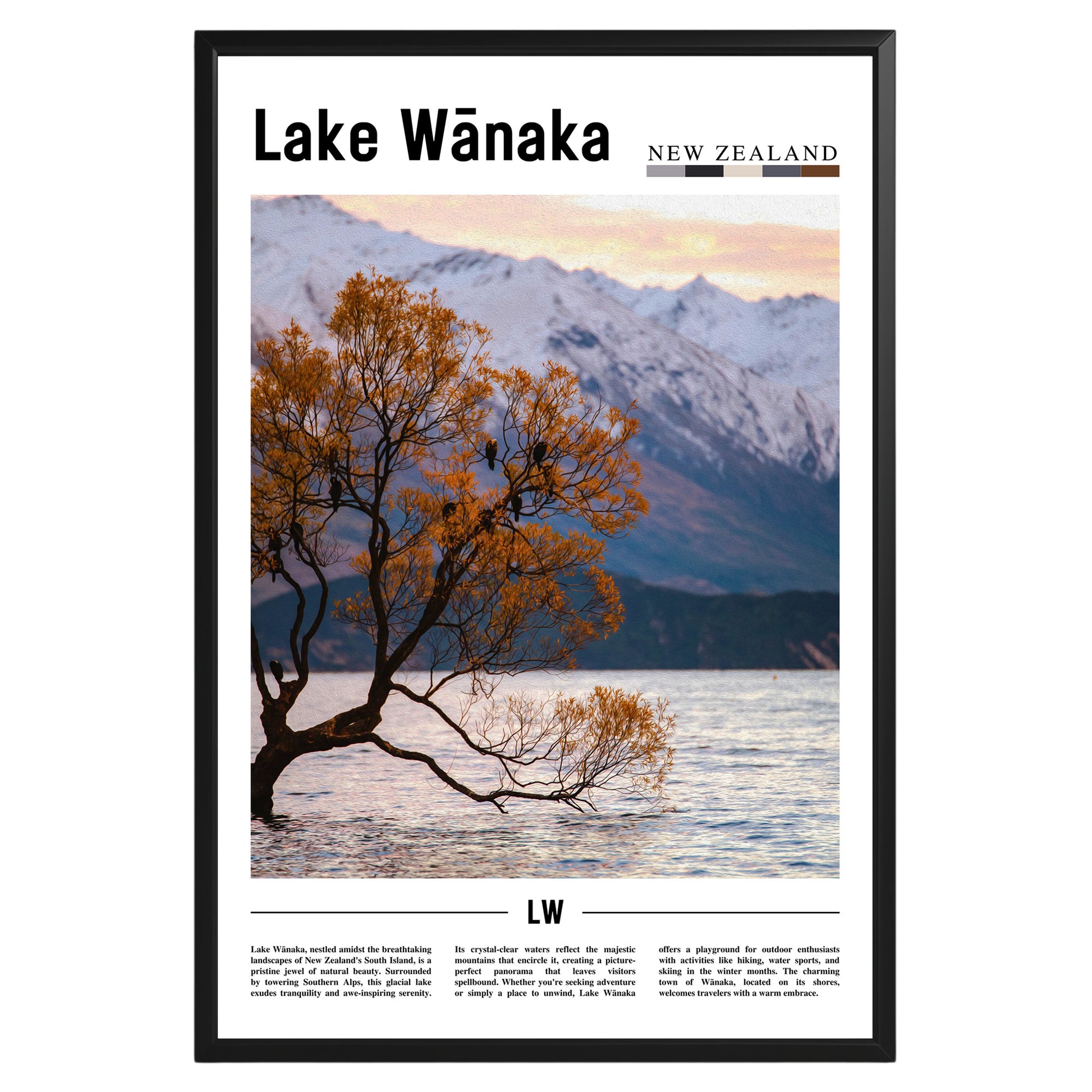 Lake Wānaka New Zealand Photographic Poster