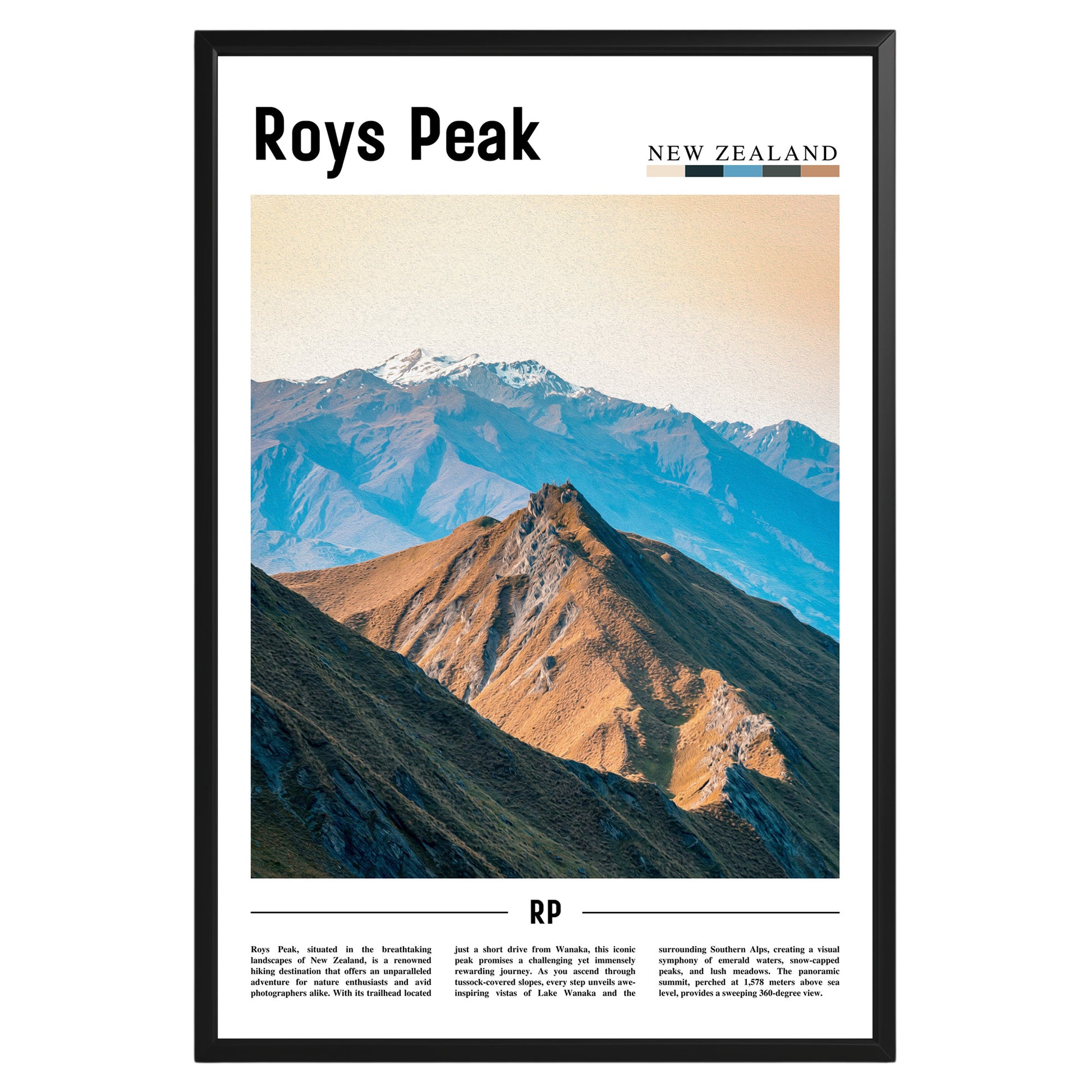 Roys Peak New Zealand Photographic Poster