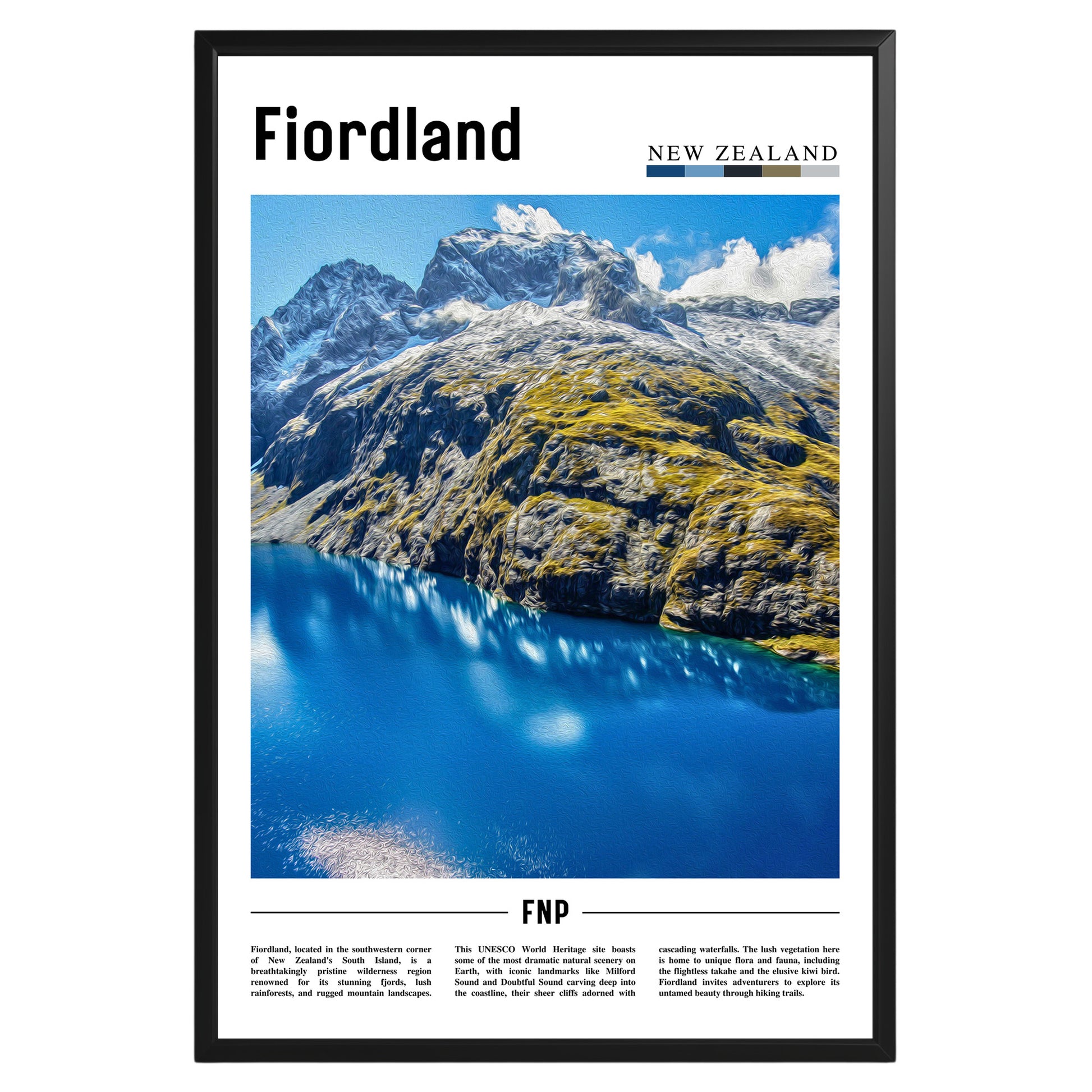 Fiordland New Zealand Photographic Poster