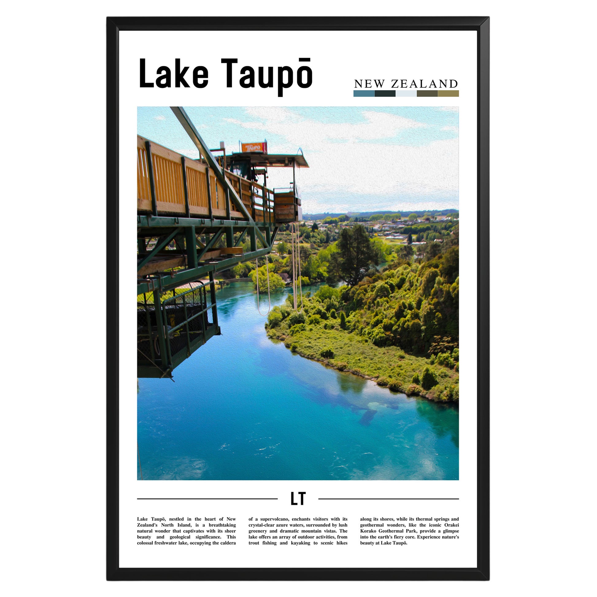 Lake Taupō New Zealand Photographic Poster