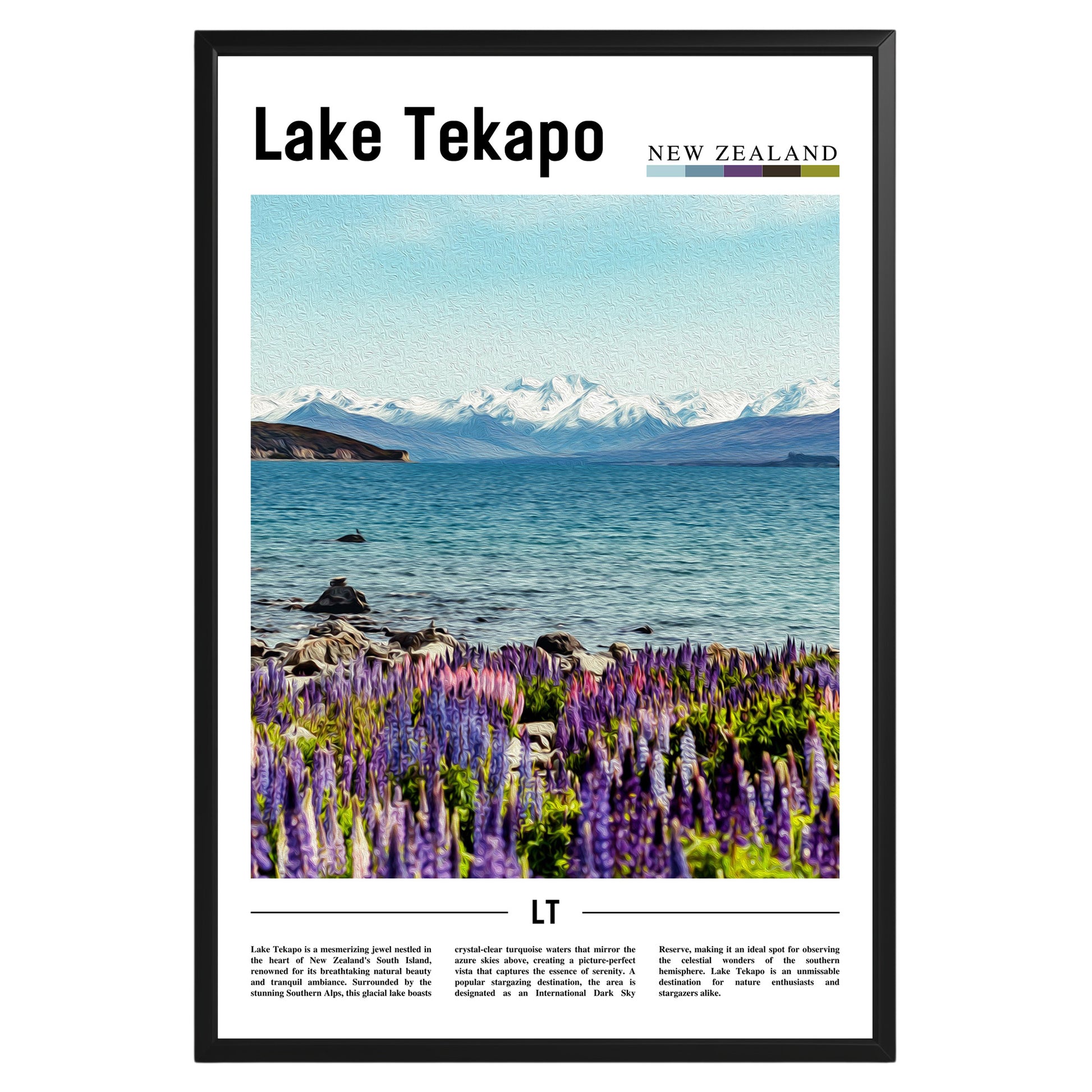 Lake Tekapo New Zealand Photographic Poster