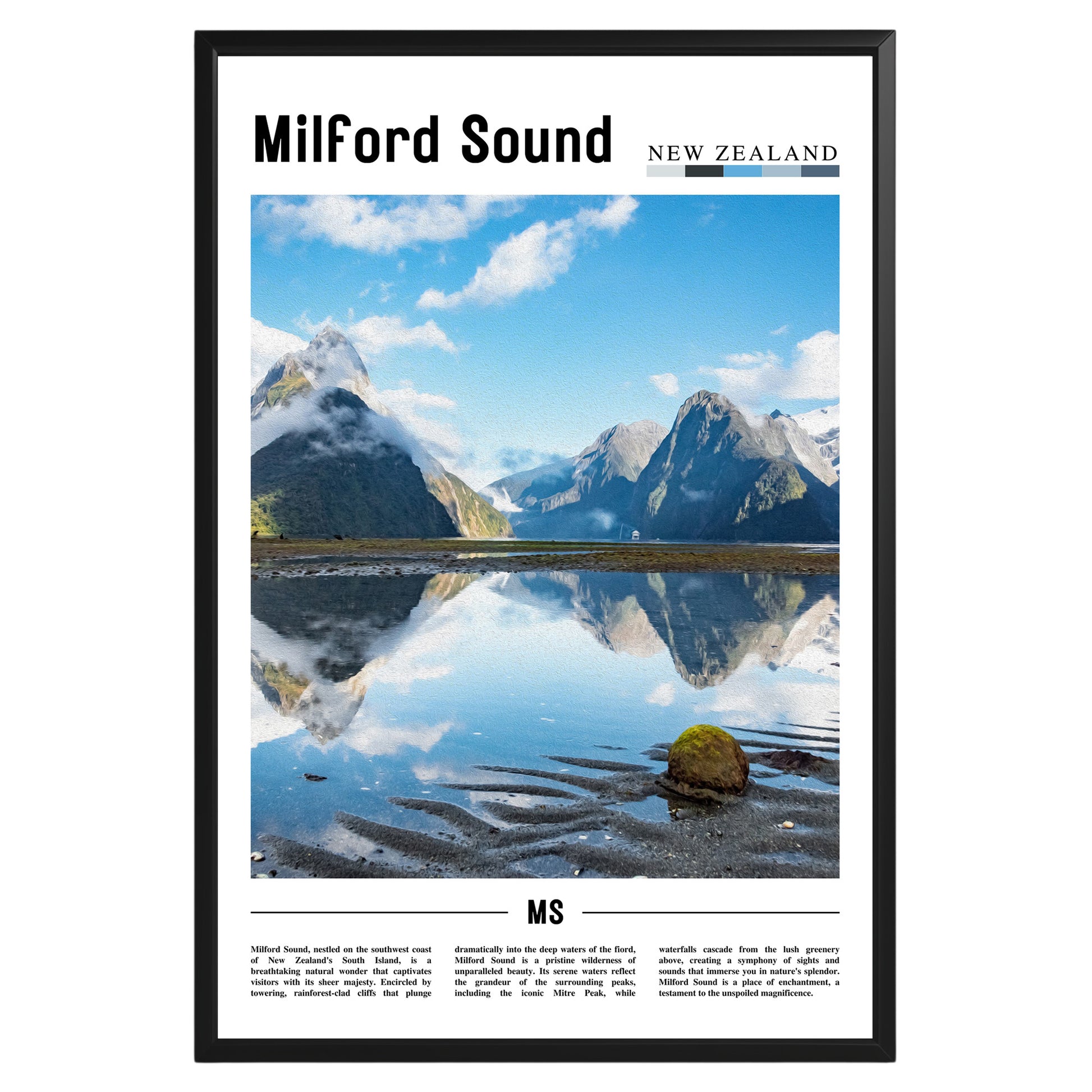 Milford Sound New Zealand Photographic Poster