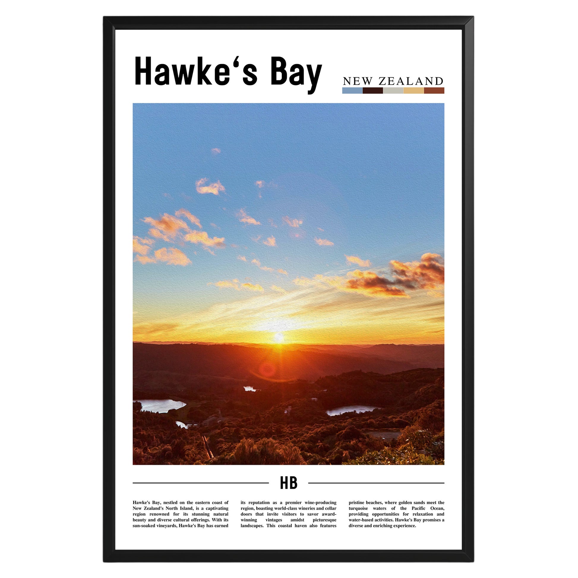 Hawke's Bay New Zealand Photographic Poster