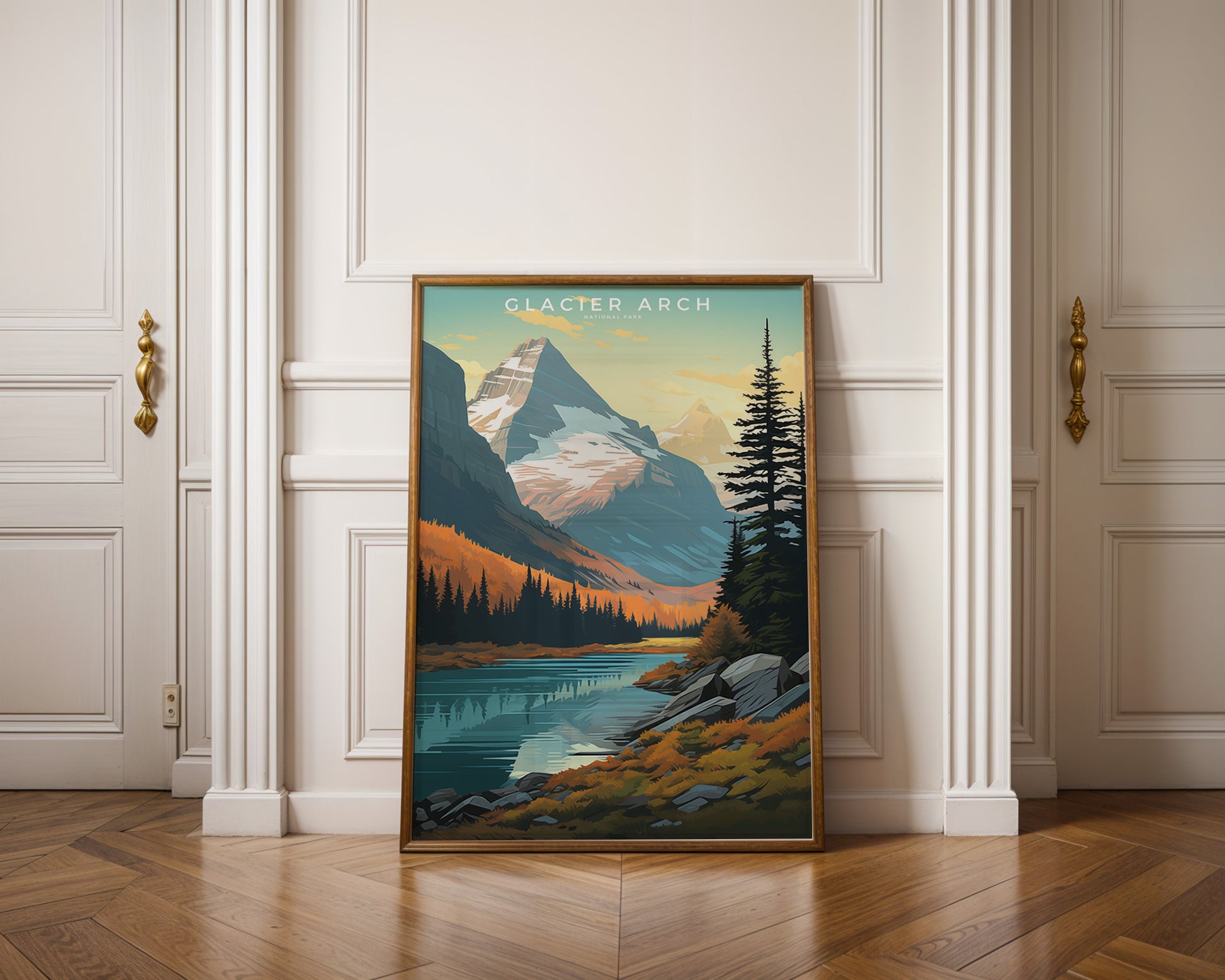 Glacier National Park Retro Poster - GroovyGrove