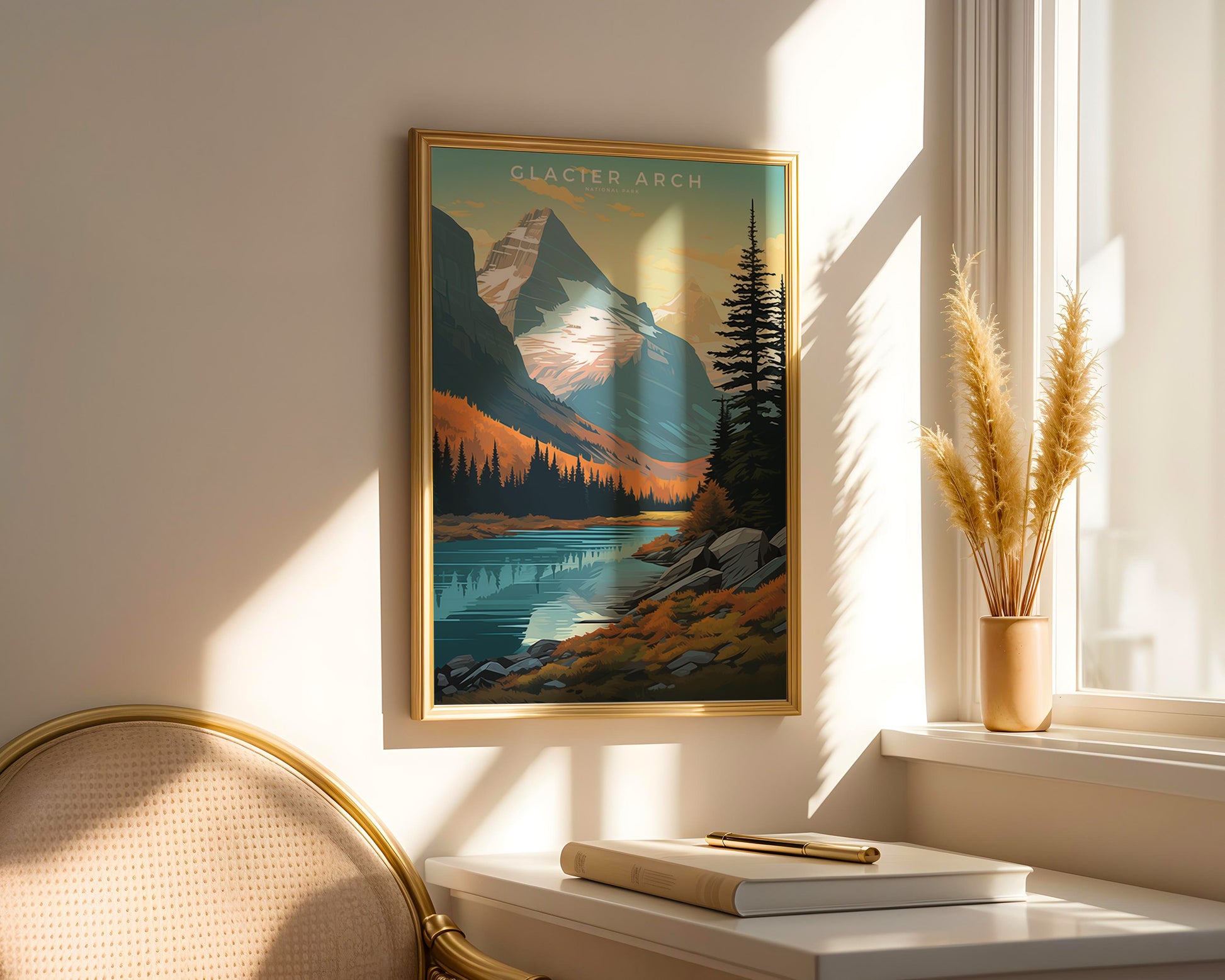 Glacier National Park Retro Poster - GroovyGrove