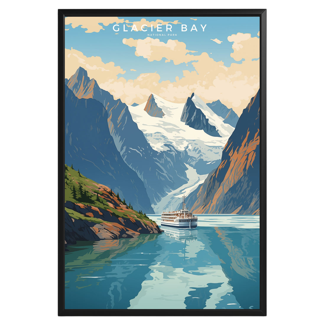 Glacier Bay National Park Retro Poster - GroovyGrove