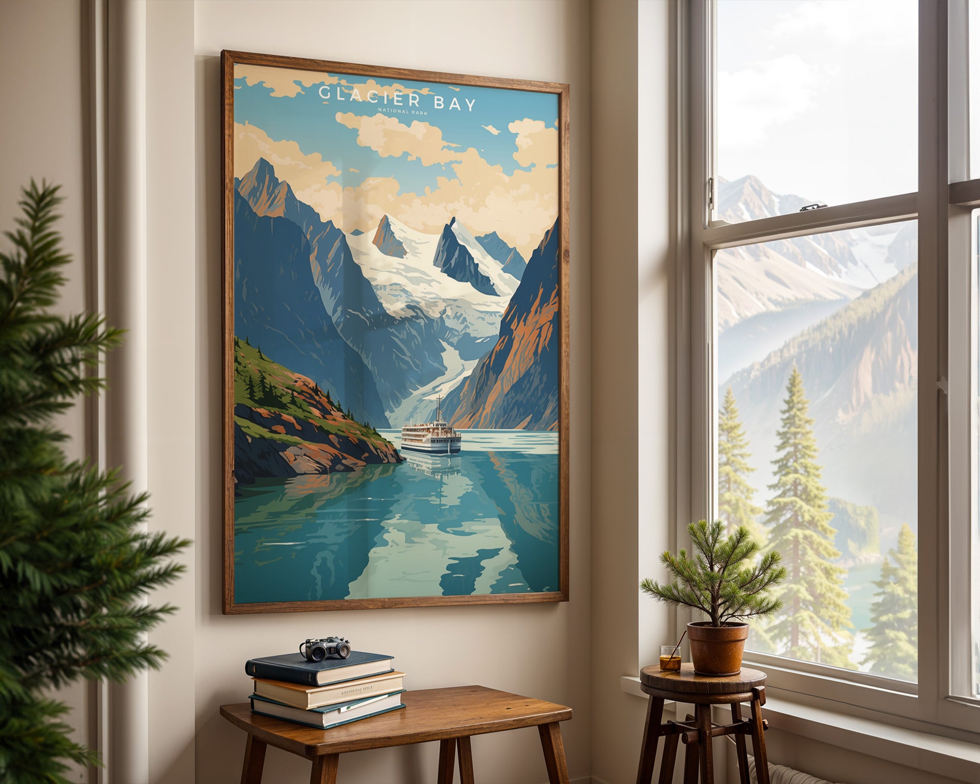 Glacier Bay National Park Retro Poster - GroovyGrove