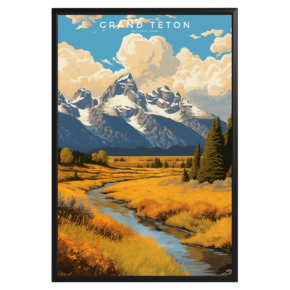 Grand Teton National Park Retro Poster - GroovyGrove