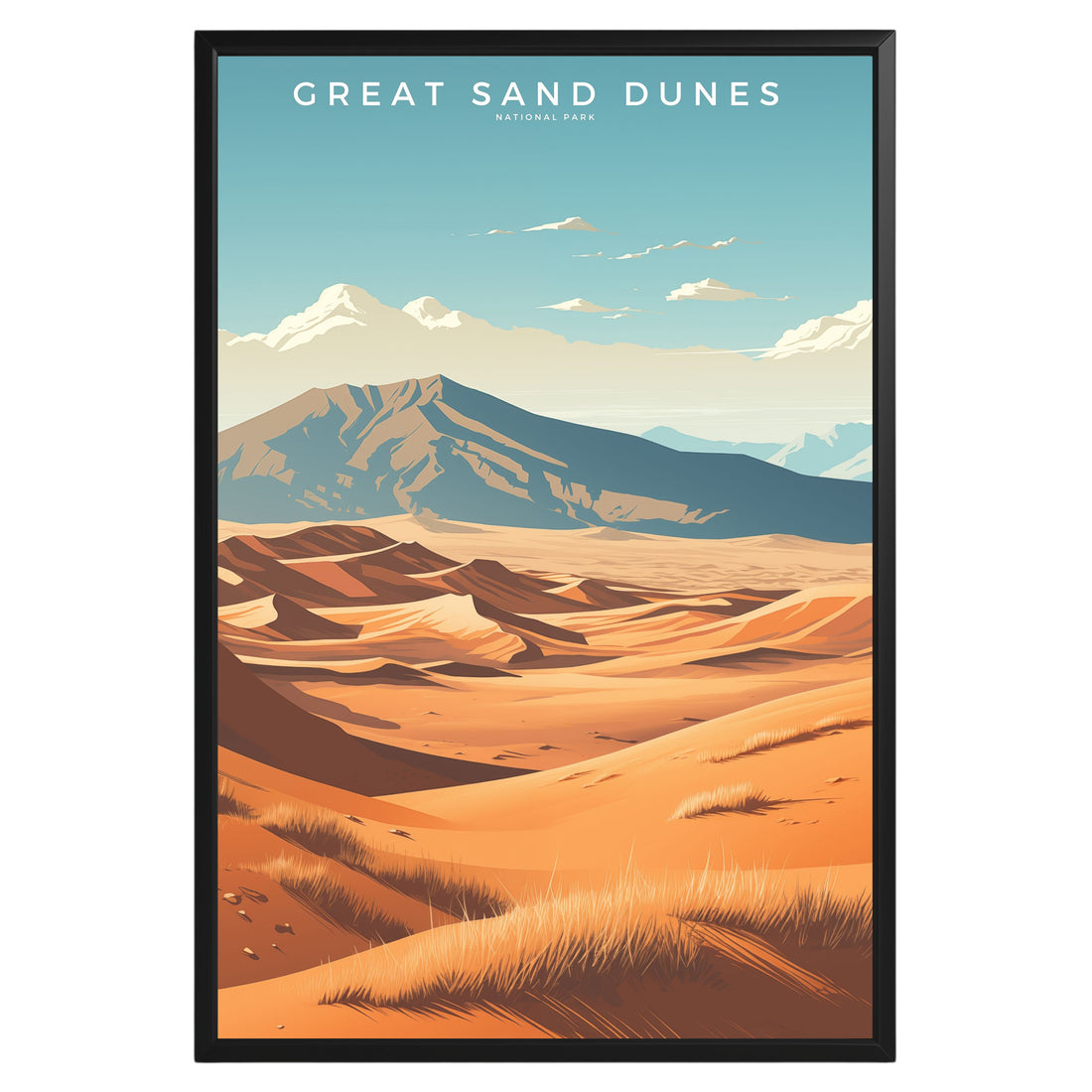 Great Sand Dunes National Park Retro Poster - GroovyGrove