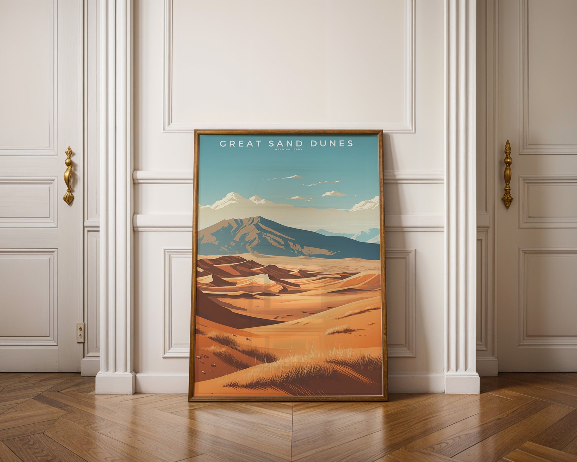 Great Sand Dunes National Park Retro Poster - GroovyGrove