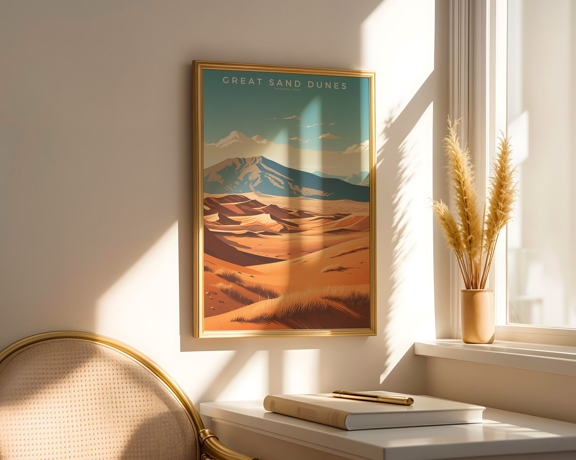 Great Sand Dunes National Park Retro Poster - GroovyGrove