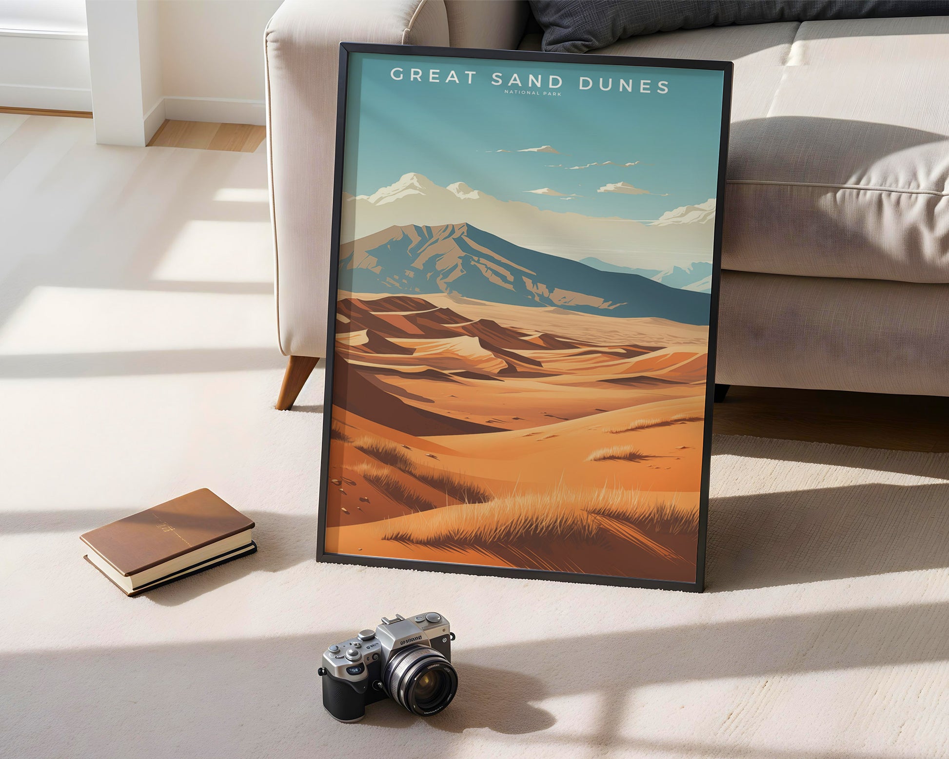 Great Sand Dunes National Park Retro Poster - GroovyGrove