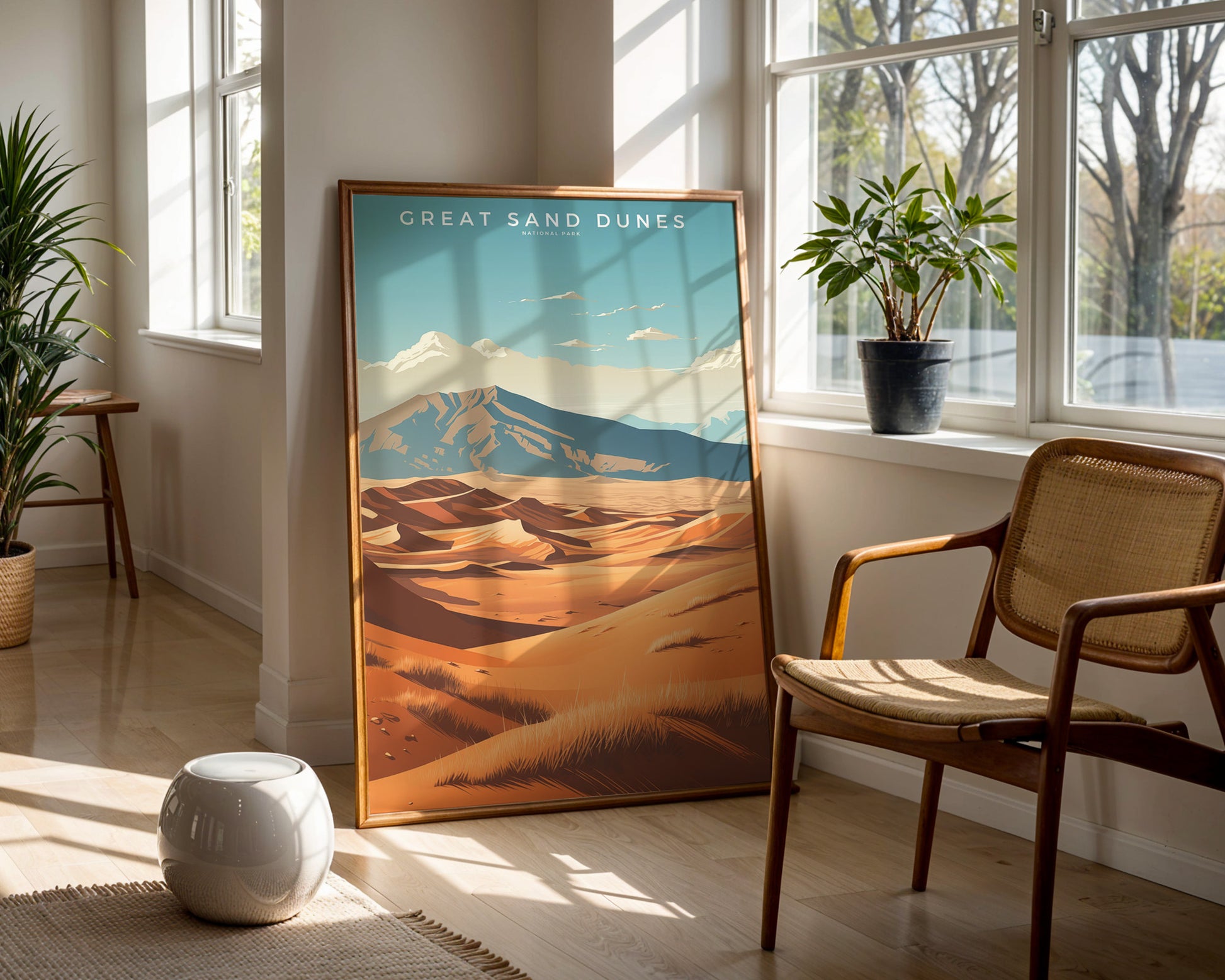 Great Sand Dunes National Park Retro Poster - GroovyGrove