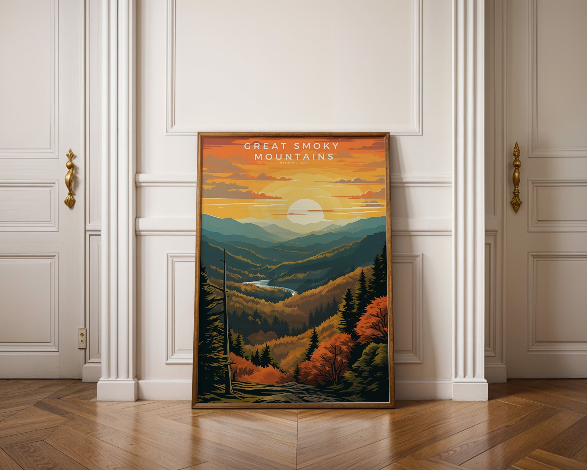 Great Smoky Mountains National Park Retro Poster - GroovyGrove