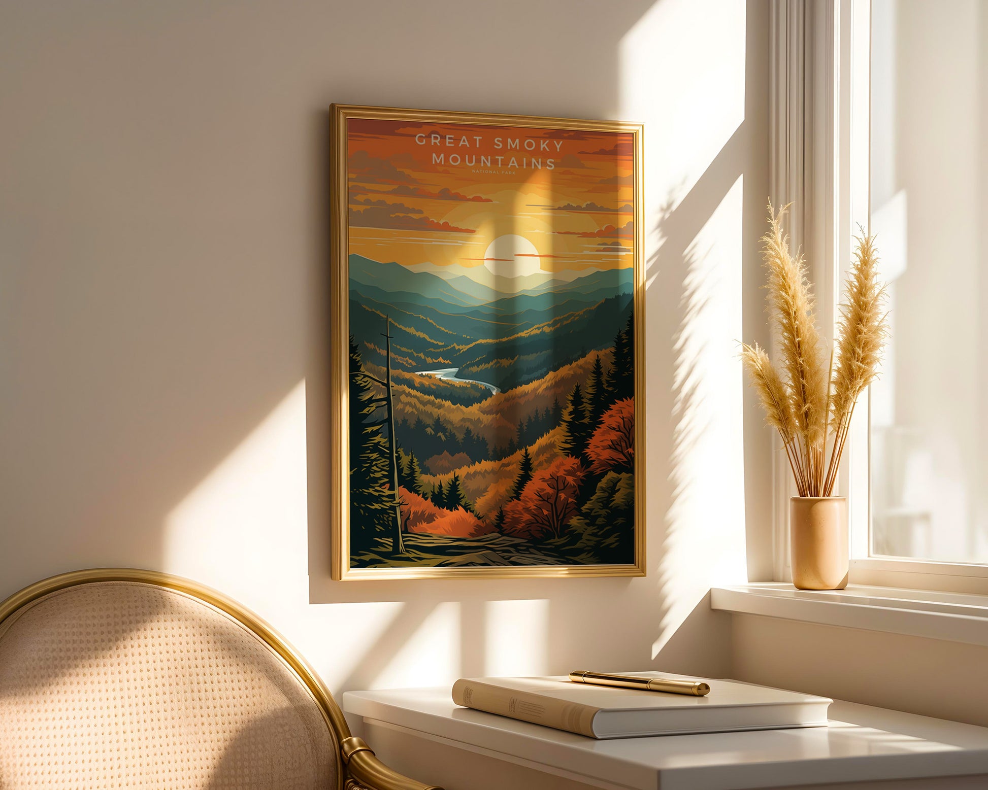 Great Smoky Mountains National Park Retro Poster - GroovyGrove