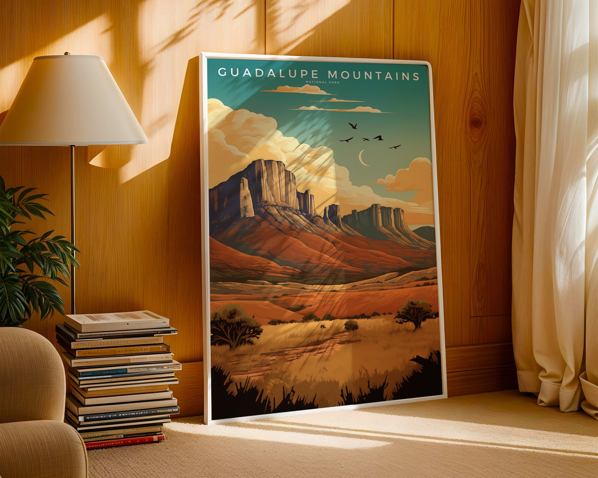 Guadalupe Mountains National Park Retro Poster - GroovyGrove