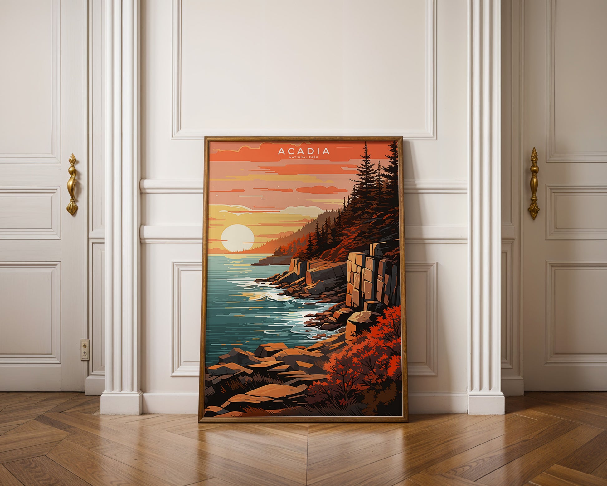 Acadia National Park Retro Poster - GroovyGrove