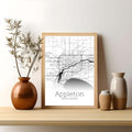 Appleton Wisconsin City Map Poster - GroovyGrove