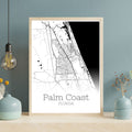 Palm Coast Florida City Map Poster - GroovyGrove