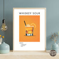 Whiskey Sour Retro Cocktail Poster - GroovyGrove