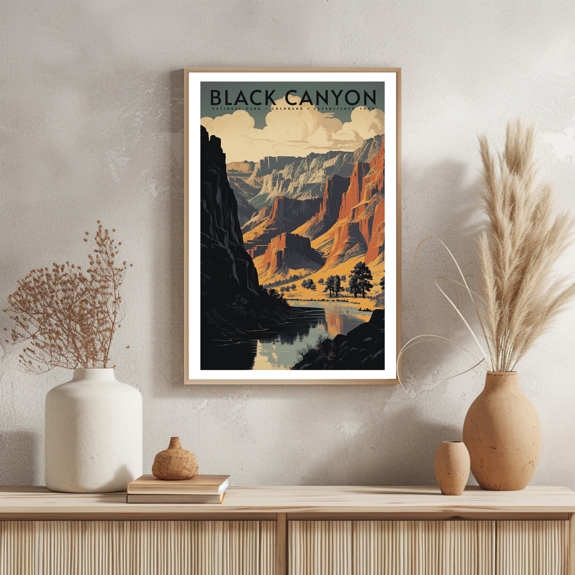 Black Canyon of the Gunnison National Park Vintage Poster - GroovyGrove