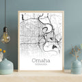 Omaha Nebraska City Map Poster - GroovyGrove