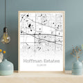 Hoffman Estates Illinois City Map Poster - GroovyGrove