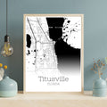 Titusville Florida City Map Poster - GroovyGrove