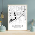 Lakewood Washington City Map Poster - GroovyGrove