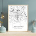 Lancaster Pennsylvania City Map Poster - GroovyGrove