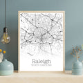 Raleigh North Carolina City Map Poster - GroovyGrove