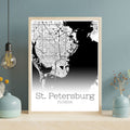 St. Petersburg Florida City Map Poster - GroovyGrove