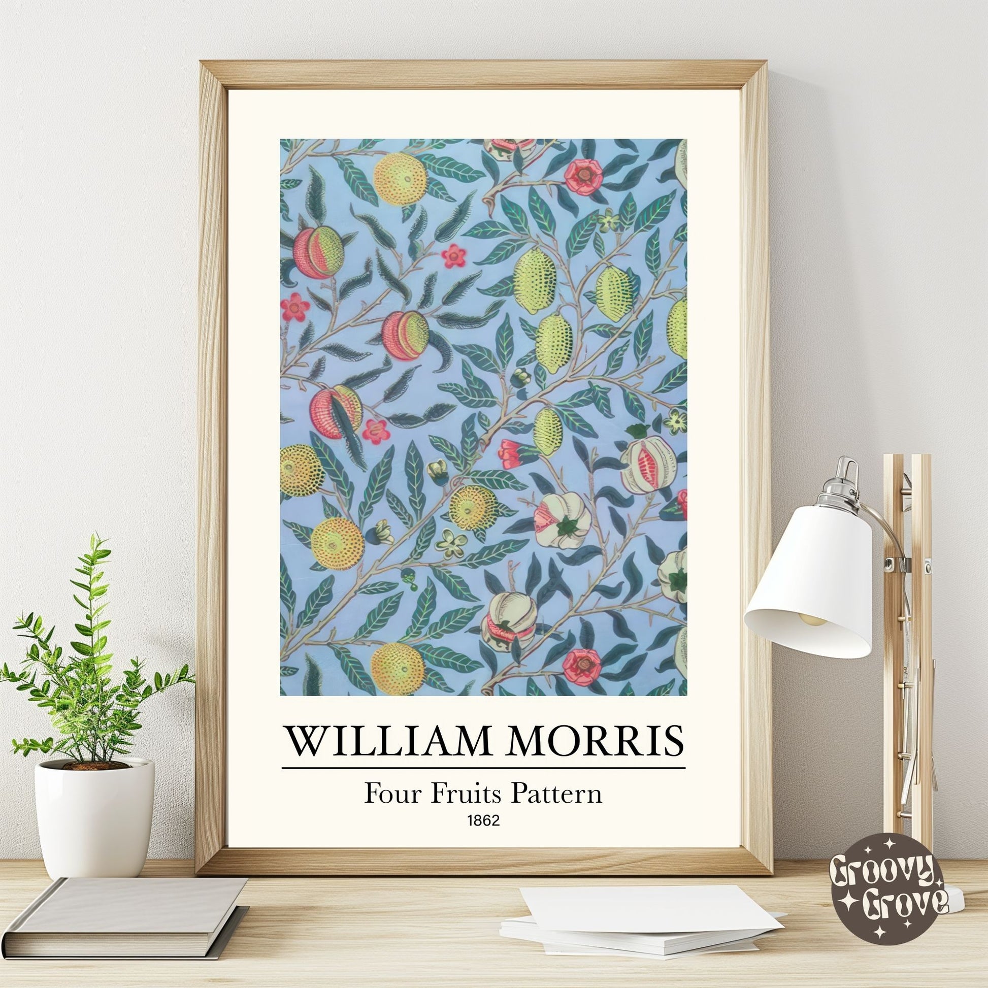 Four Fruits Pattern 1862 William Morris Poster - GroovyGrove