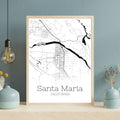 Santa Maria California City Map Poster - GroovyGrove