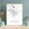 Iowa City Iowa Map Poster - GroovyGrove