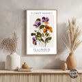 Illinois Flower Market Poster - GroovyGrove