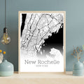 New Rochelle New York City Map Poster - GroovyGrove