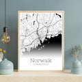 Norwalk Connecticut City Map Poster - GroovyGrove