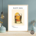 Rusty Nail Retro Cocktail Poster - GroovyGrove