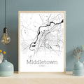 Middletown Ohio City Map Poster - GroovyGrove