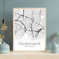 Hackensack New Jersey City Map Poster - GroovyGrove