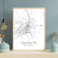 Santa Fe New Mexico City Map Poster - GroovyGrove