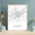 Odessa Texas City Map Poster - GroovyGrove